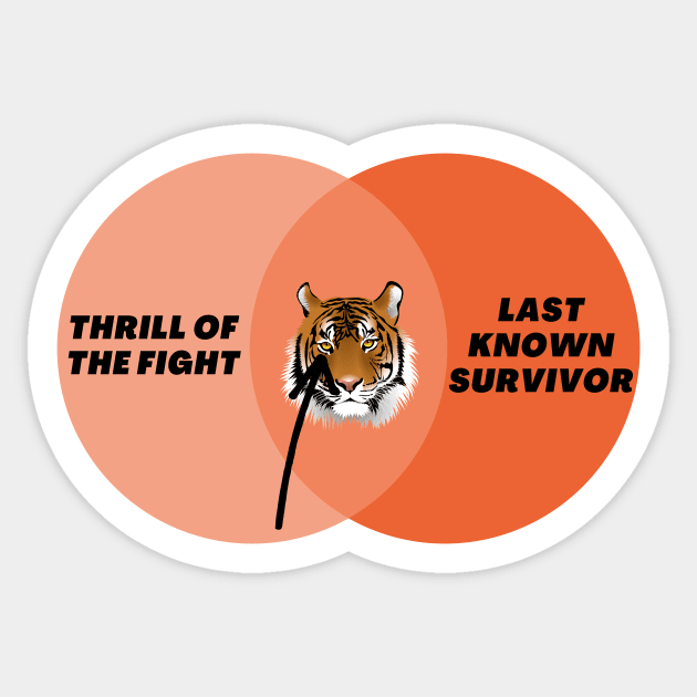 Venn Diagram: Songtext Eye of the Tiger Sticker by Jean-Claude Venn-Diagram